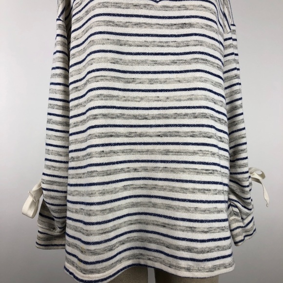 Democracy Oversized Lace Up Detail Striped Shirt - Picture 6 of 11